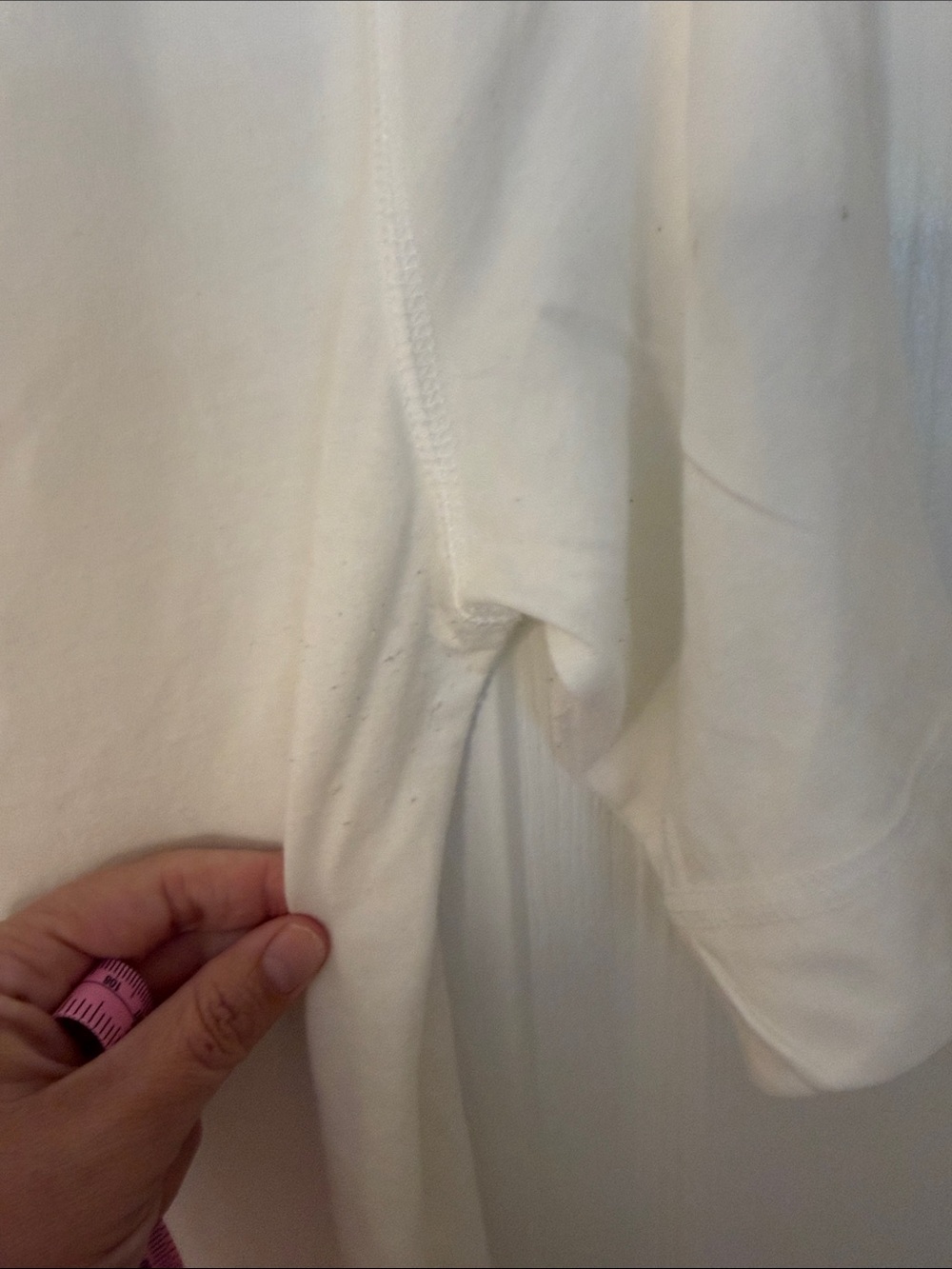 AE American Eagle "Favorite T" White Split Neck 3/4 Sleeve Top - Picture 4 of 4